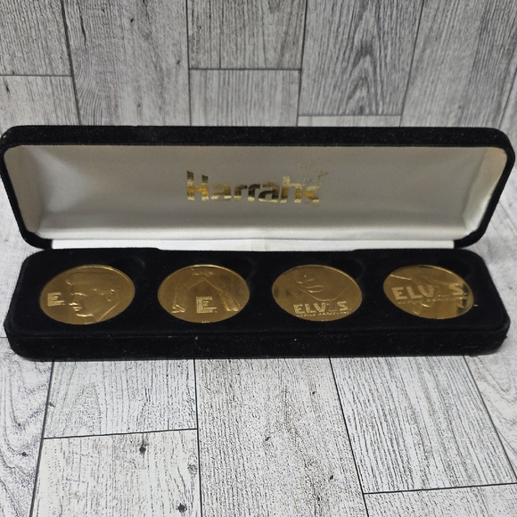 Harrahs Other - Gold Commemorative Elvis Presley Coins Set